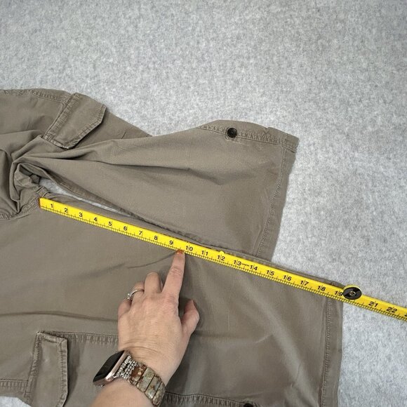 SONOMA LIFE + STYLE Capri Pants 8 Beige Khaki Modern Fit Cargo Cotton Stretch - Picture 7 of 15